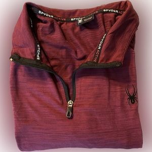 Men’s NWT Spyder red 1/4 zip pullover